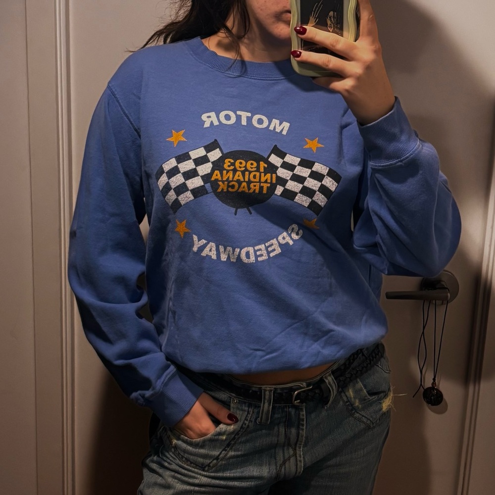 Brandy Melville Blue Motor Speedway Women's Sweater
